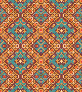 kesintisiz renkli navajo desen