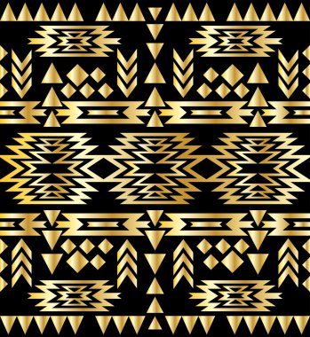 Seamless aztec pattern art deco style clipart