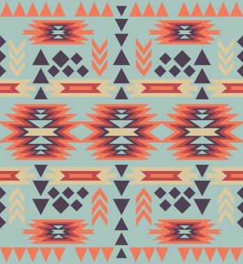 Seamless colorful navajo pattern clipart