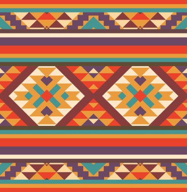 kesintisiz renkli navajo desen