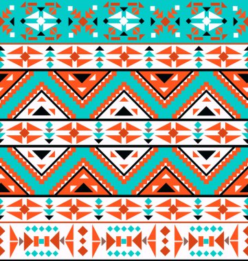 kesintisiz renkli Aztek desen