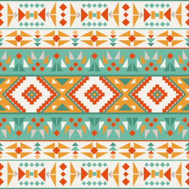 kesintisiz renkli Aztek desen