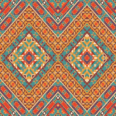 kesintisiz renkli navajo desen