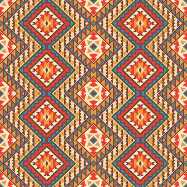 kesintisiz renkli navajo desen