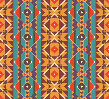 kesintisiz renkli navajo desen