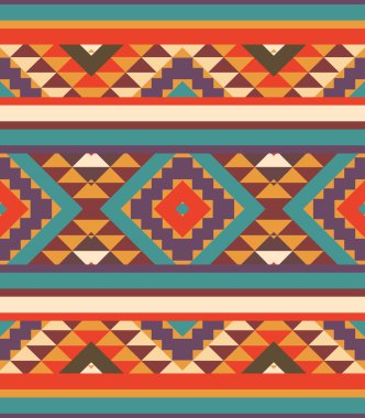 kesintisiz renkli navajo desen
