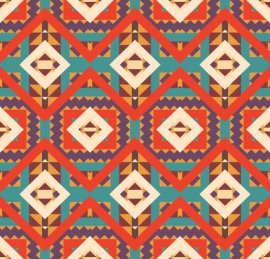 kesintisiz renkli navajo desen