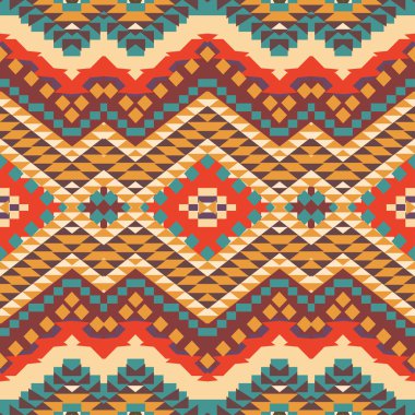 kesintisiz renkli navajo desen