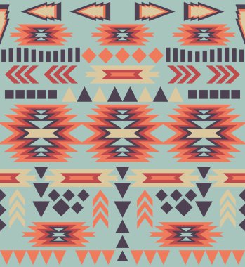 kesintisiz renkli navajo desen