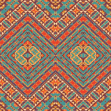 kesintisiz renkli navajo desen