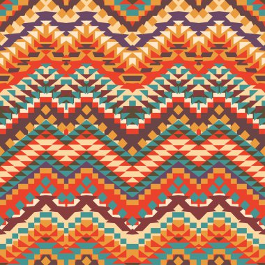 kesintisiz renkli navajo desen