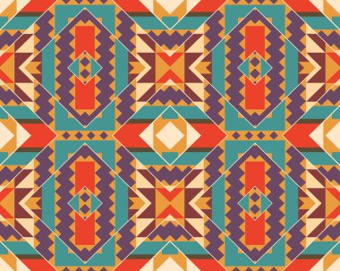 kesintisiz renkli navajo desen