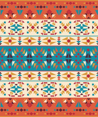 kesintisiz renkli Aztek desen