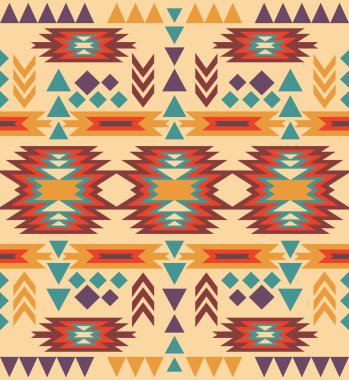 kesintisiz renkli navajo desen