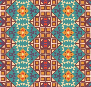 kesintisiz renkli navajo desen