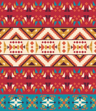 kesintisiz renkli Aztek desen