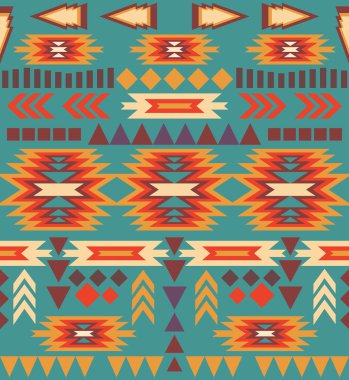 kesintisiz renkli navajo desen