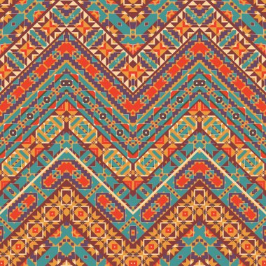 kesintisiz renkli navajo desen