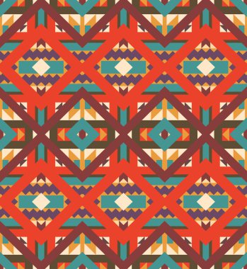 kesintisiz renkli navajo desen