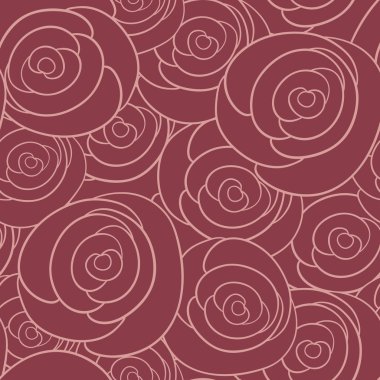 vintage gül ile sorunsuz vektör desen