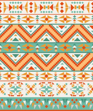 kesintisiz renkli Aztek desen