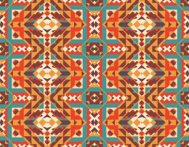 kesintisiz renkli navajo desen