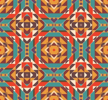 kesintisiz renkli navajo desen