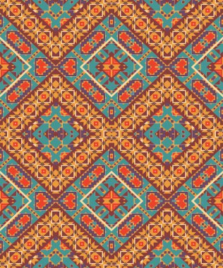 kesintisiz renkli navajo desen