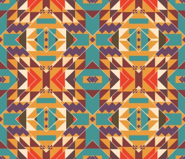 kesintisiz renkli navajo desen