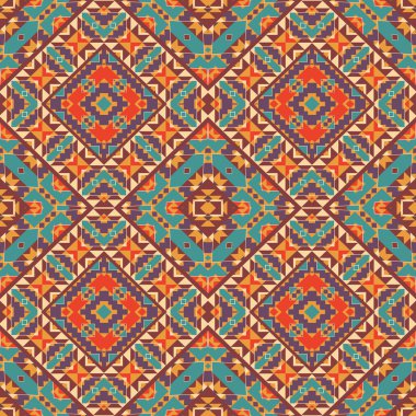 kesintisiz renkli navajo desen