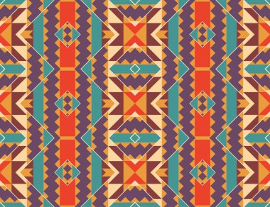 kesintisiz renkli navajo desen