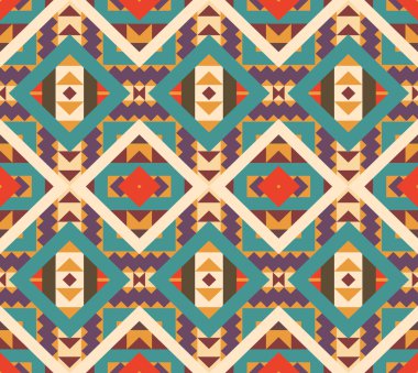 kesintisiz renkli navajo desen