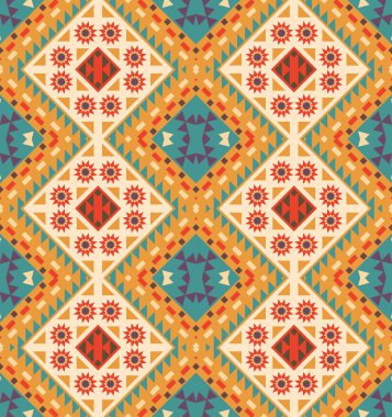 kesintisiz renkli navajo desen