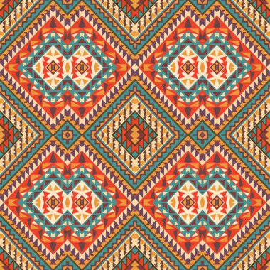 kesintisiz renkli navajo desen