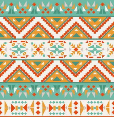 kesintisiz renkli Aztek desen