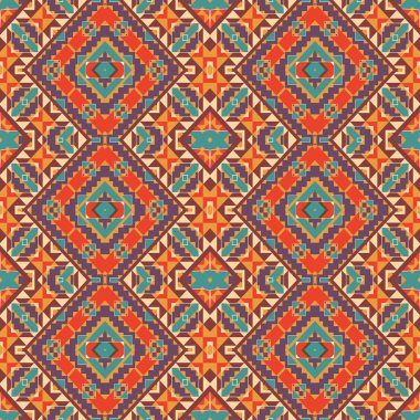 kesintisiz renkli navajo desen