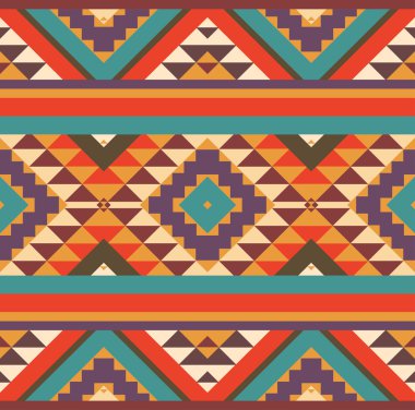 kesintisiz renkli navajo desen