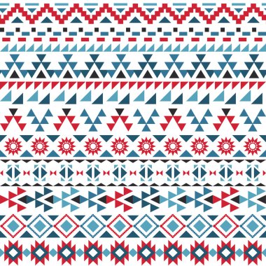 kesintisiz renkli navajo desen