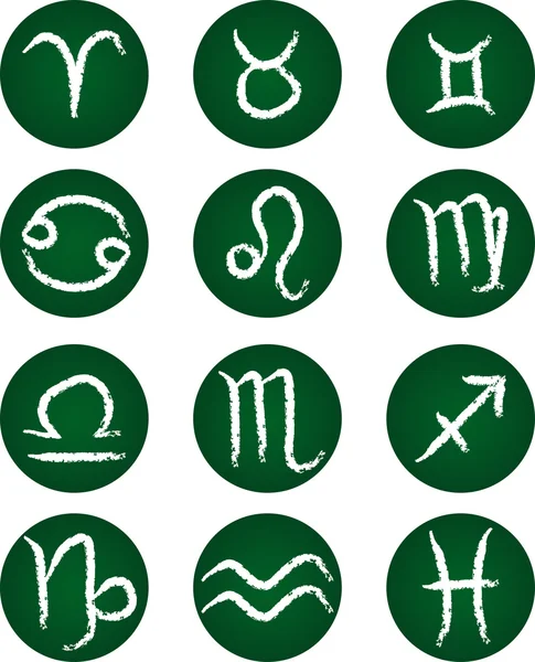 Zodiac icons — Stock Vector