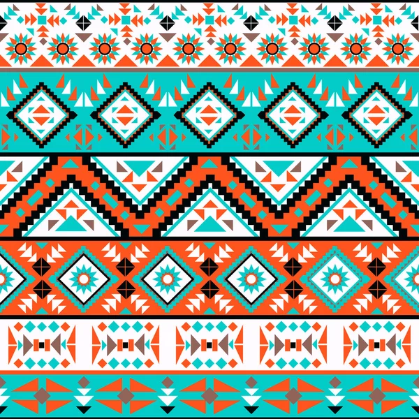 Бесшовный красочный навахо-узор — стоковый вектор