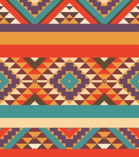 Modèle navajo coloré sans couture — Image vectorielle