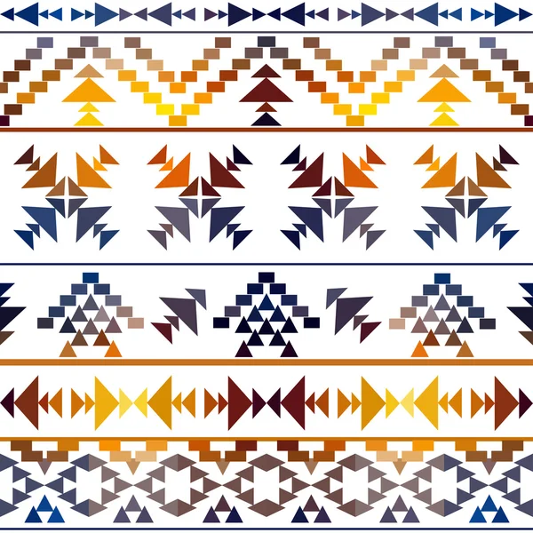 Seamless colorful navajo pattern — Stock Vector