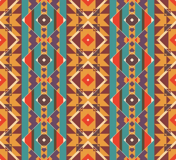 Seamless colorful navajo pattern — Stock Vector