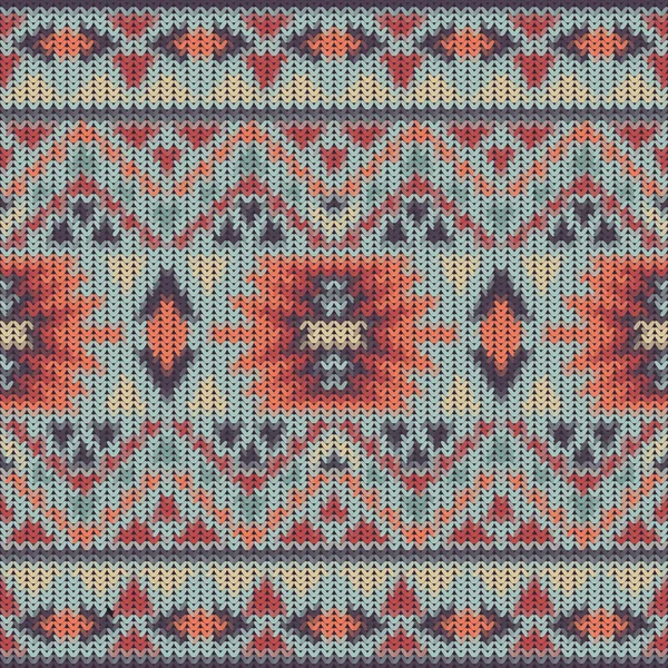 Modèle navajo tricoté sans couture — Image vectorielle