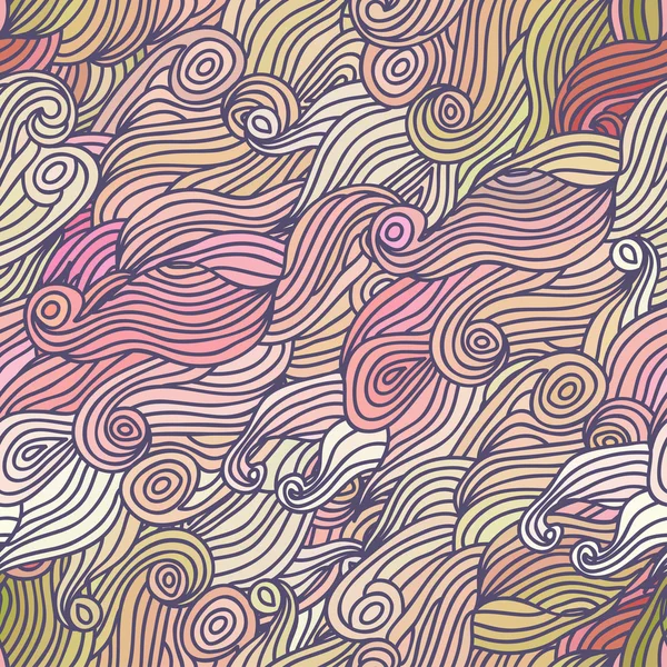波と抽象的な髪のパターン — ストックベクタ