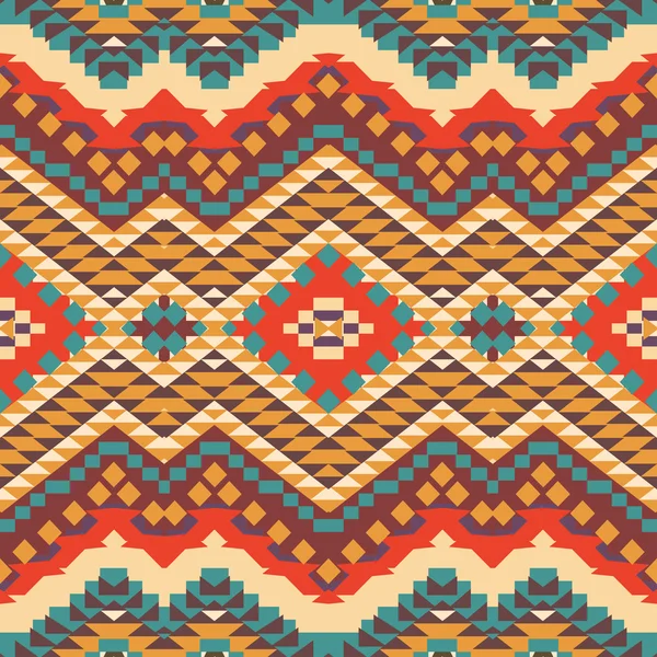 Seamless colorful navajo pattern — Stock Vector