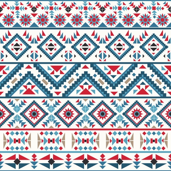 Seamless colorful navajo pattern