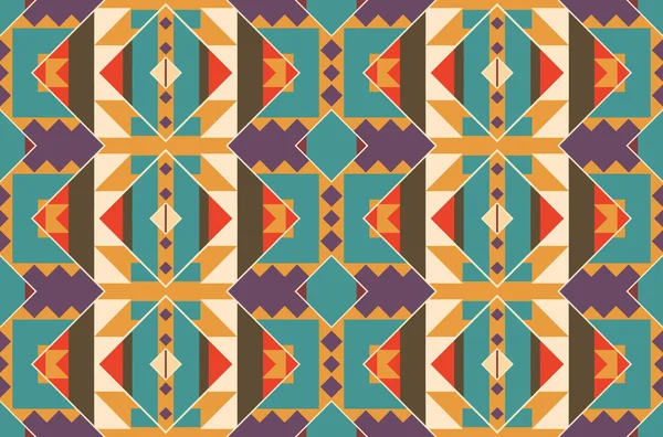 Sømløst fargerikt navajo-mønster – stockvektor