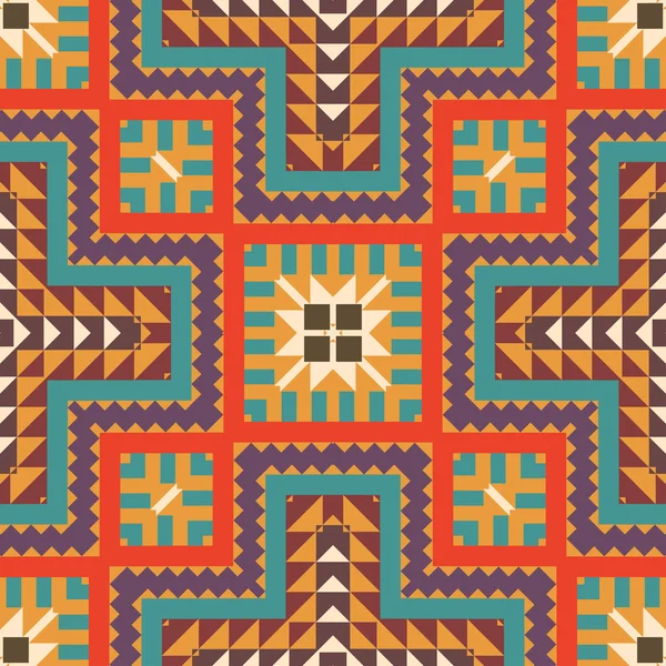 Modèle navajo coloré sans couture — Image vectorielle