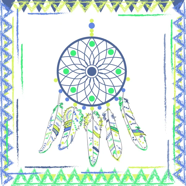 Rüya yakalayıcı navajo tarzında — Stok Vektör